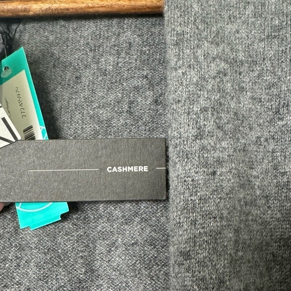 NWT 100% Cashmere 41 Hawthorn Dark Grey Open Front Draped Leena Cardigan Sweater - Picture 12 of 13